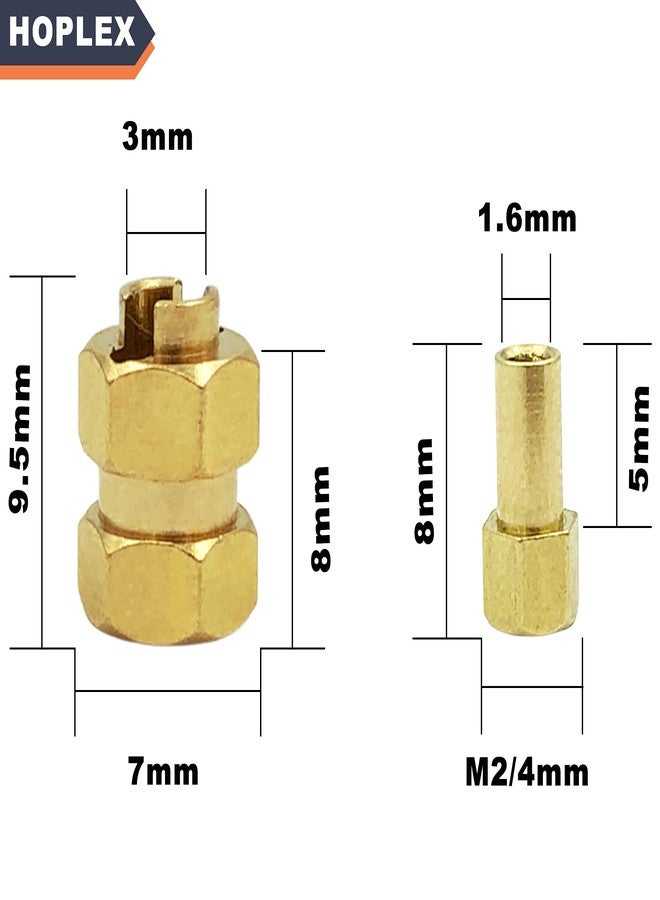 HOPLEX Brass 7mm RC Wheel Hex Hub Spacer with 9.5mm Offset Extension 4Pcs Hex Drive Adapter for AXIAL SCX24 Upgrades Accessories 1/24 RC Crawler Car¡ - Image 2